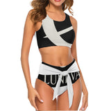 Ladies Cute Striped Bikini Two Piece Swimsuit Luvena