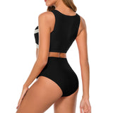 Ladies Cute Striped Bikini Two Piece Swimsuit Luvena