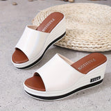 New White Sandals Summer New Style Women's Elegant White Thick-Soled Sports Sandals