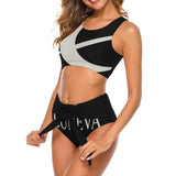 Ladies Cute Striped Bikini Two Piece Swimsuit Luvena