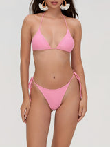Burgundy triangle bikini set