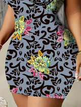 Floral Bodycon Mini Dress
