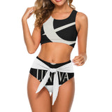 Ladies Cute Striped Bikini Two Piece Swimsuit Luvena