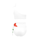 High Waisted One Shoulder Bikini Set