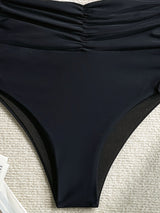 Sexy Steel Ring Neck Bikini Set