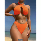 Hot Sale Underwire Sexy Backless Split Swimsuit Women Bikinis Backless Bikini Swimsuit