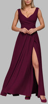 Sleeveless Solid Formal Dress