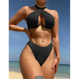 Hot Sale Underwire Sexy Backless Split Swimsuit Women Bikinis Backless Bikini Swimsuit