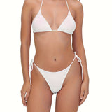 Burgundy triangle bikini set