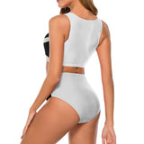 Ladies Cute Striped Bikini Two Piece Swimsuit Luvena