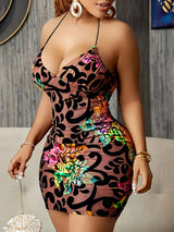 Floral Bodycon Mini Dress