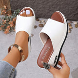 New White Sandals Summer New Style Women's Elegant White Thick-Soled Sports Sandals