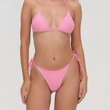 Burgundy triangle bikini set