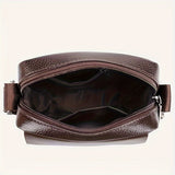 Microfiber Leather Shoulder Bag - Adjustable Strap, Casual Messenger Bag for Daily Use