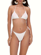 Burgundy triangle bikini set