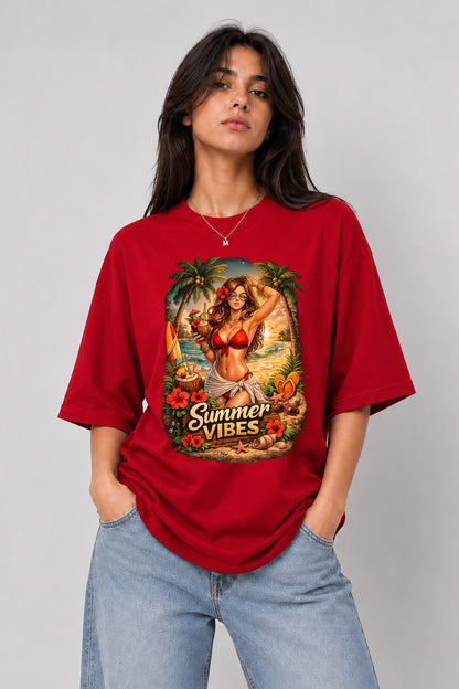 Summer Vibe oversized tee