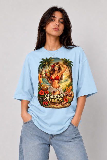 Summer Vibe oversized tee